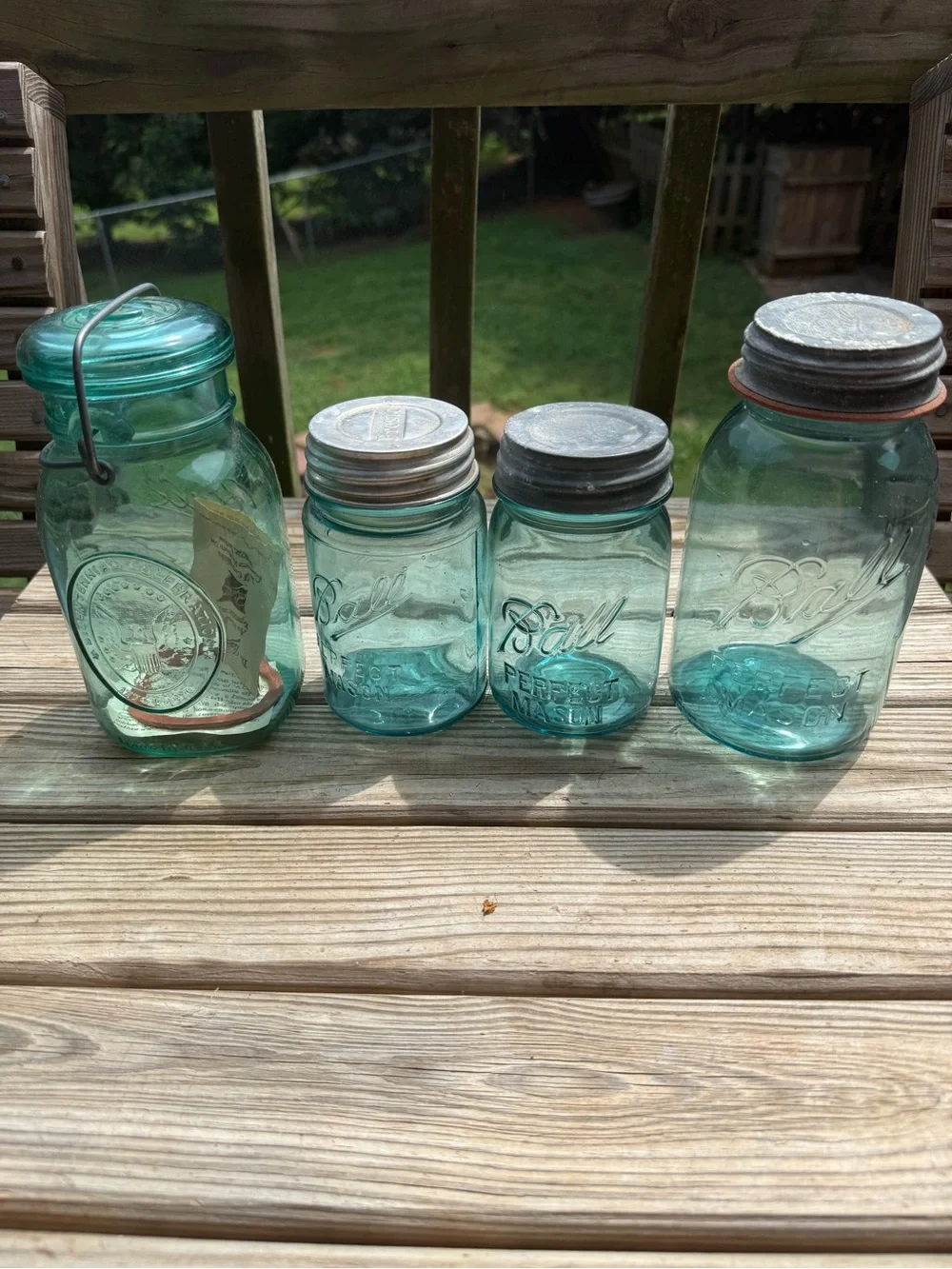 Ball Aqua Glass Mason Jar Collection - Set of 4